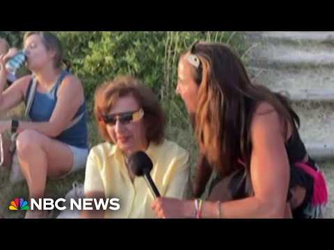 Yasmin Vossoughian interviews her mother after seeing the total eclipse on her 80th birthday