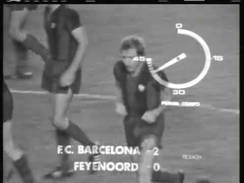 ECC 1974-75. Round of 16. FC Barcelona - Feyenoord. Highlights.