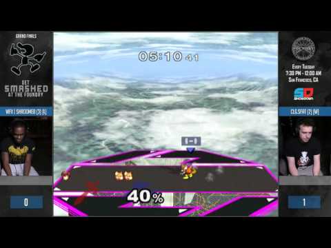 Get Smashed at the Foundry #80 - Grand Finals: WFX | Shroomed (Sheik) vs CLG.SFAT (Fox)