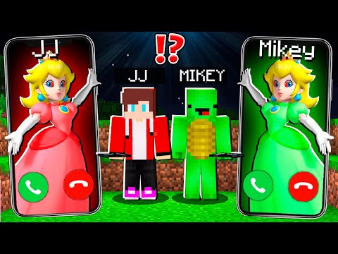 Creepy Peach Princess Calls Mikey at 3am! Minecraft Madness