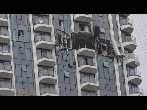 Dubai Creek Harbour Building Damaged by Drone