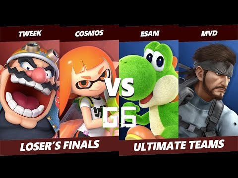 Glitch 6 SSBU - Tweek & Cosmos VS ESAM & MVD - Smash Ultimate Teams Loser's Finals