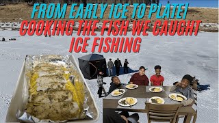 From Early Ice to Plate| Cooking the Fish we Caught Ice fishing   #catchandcook #newmexico