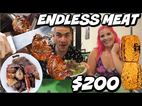 All You Can Eat BRAZILIAN STEAKHOUSE Vs Pro Eater! |...