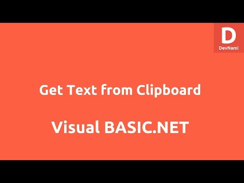 Get Text from Clipboard using VB NET