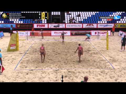 FIVB Beach 2015 Moscow Grand Slam: RUS vs BRA Rnd 2