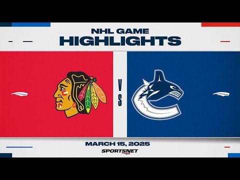 NHL Highlights | Blackhawks vs. Canucks - March 15, 2025