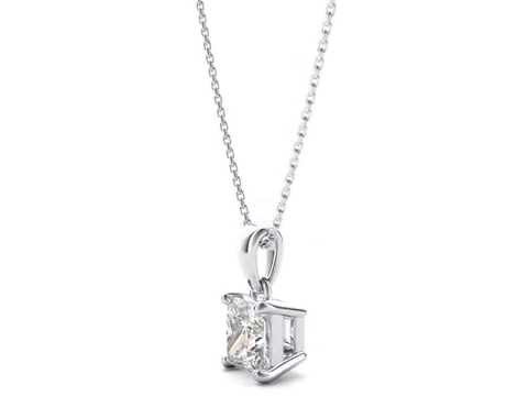 Princess Cut Diamond Solitaire Pendant by 90210 Jewelry | SKU: PR2172