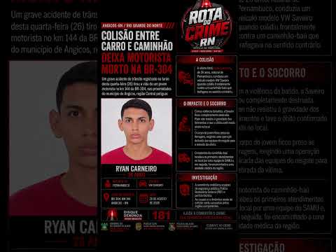 Colisão frontal entre carro e caminhão deixa jovem motorista morto na BR-304, em Angicos