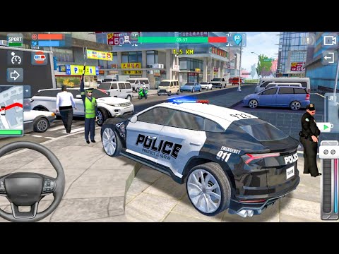 Police Sim 2022 - Lamborghini Urus Police Car Driving - Roadblock - Pull Over - Car Android Gameplay