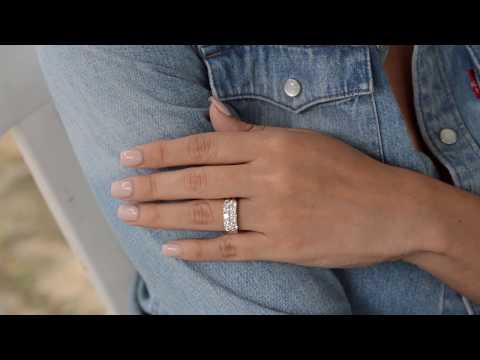 1.96 Ct. Double Row Shared Prong Ten Stone Anniversary Band - TwoBirch TB-WR-0065-WG-P