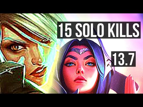RIVEN vs IRELIA (TOP) | 15 solo kills, Legendary, 1.1M mastery | TR Master | 13.7