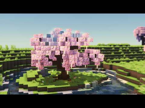 Minecraft - How to Build a Custom Cherry Blossom/Sakura Tree | Build Tutorial