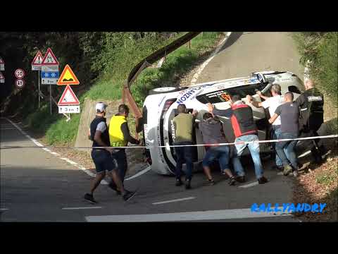 Rally del Rubinetto 2023 show, big crash & difficult corner