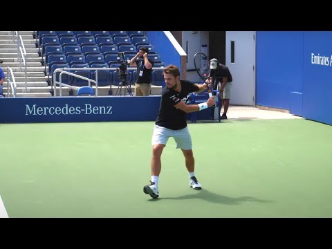 Stan Wawrinka Backhand Slow Motion - ATP Tennis One Handed Backhand Technique