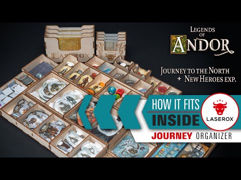 How it Fits inside Legends of Andor board games - Andor Journey Organizer