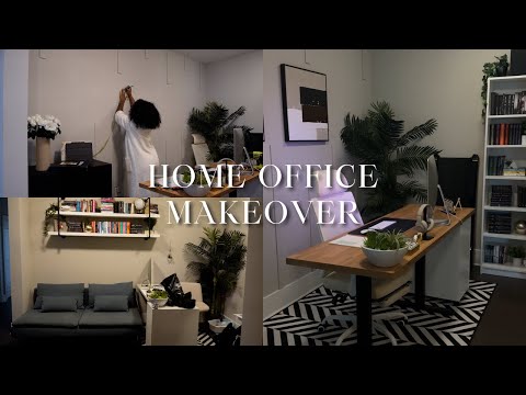 HOME OFFICE MAKEOVER | DIY projects + Renters friendly
