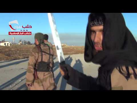 انتشار عناصر كتائب الباز الإسلامية في منغ في محافظة حلب