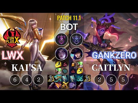 FPX Lwx Kai'Sa vs GankZero Caitlyn Bot - KR Patch 11.1