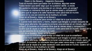 Down In The Bowery - Alejandro Escovedo