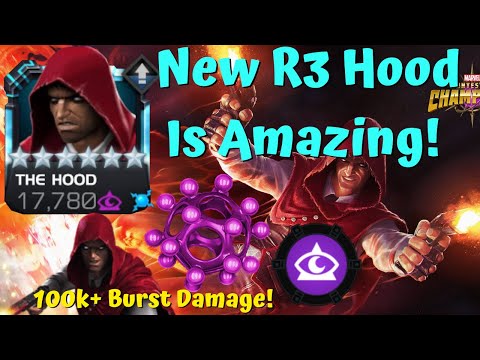 New 6* Rank 3 Hood! Spectacular 100k+ Burst Damage! Rank Up & Gameplay! -Marvel Contest of Champions