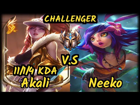 PNG Grevthar (AKALI) vs NEEKO - 11/1/4 KDA MID CHALLENGER GAMEPLAY - BR
