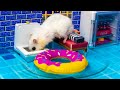 🐹Hamster robbed Barbie's house😱🐹 maze with Traps hamster🐹 Minecraft Maze