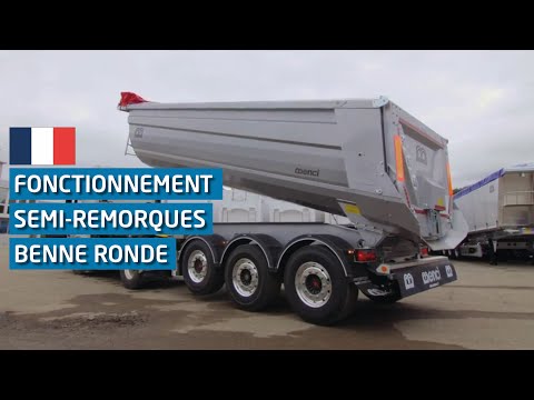 Semi-remorque benne basculante Menci SA700R - 27m³ - 3 essieux SAF - acier Hardox B450_4