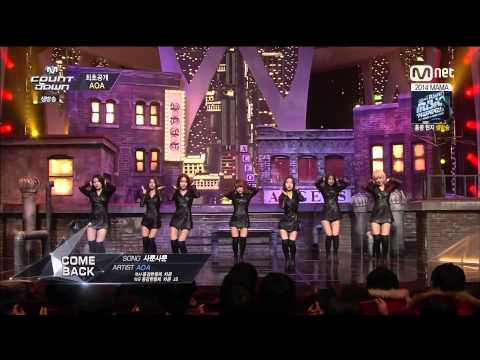 141113 AOA  -Time + Like a Cat @ M! Countdown Comeback Stage