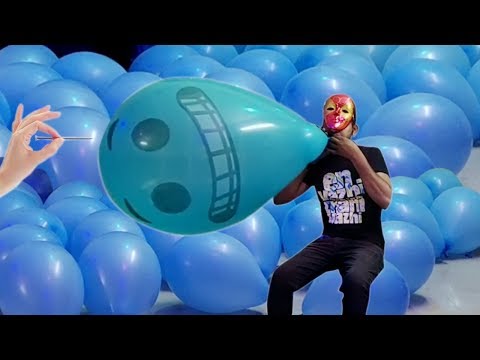 Giant 3ft 100 Balloon Pop 30 sec (in Slow Motion) -  vs frank