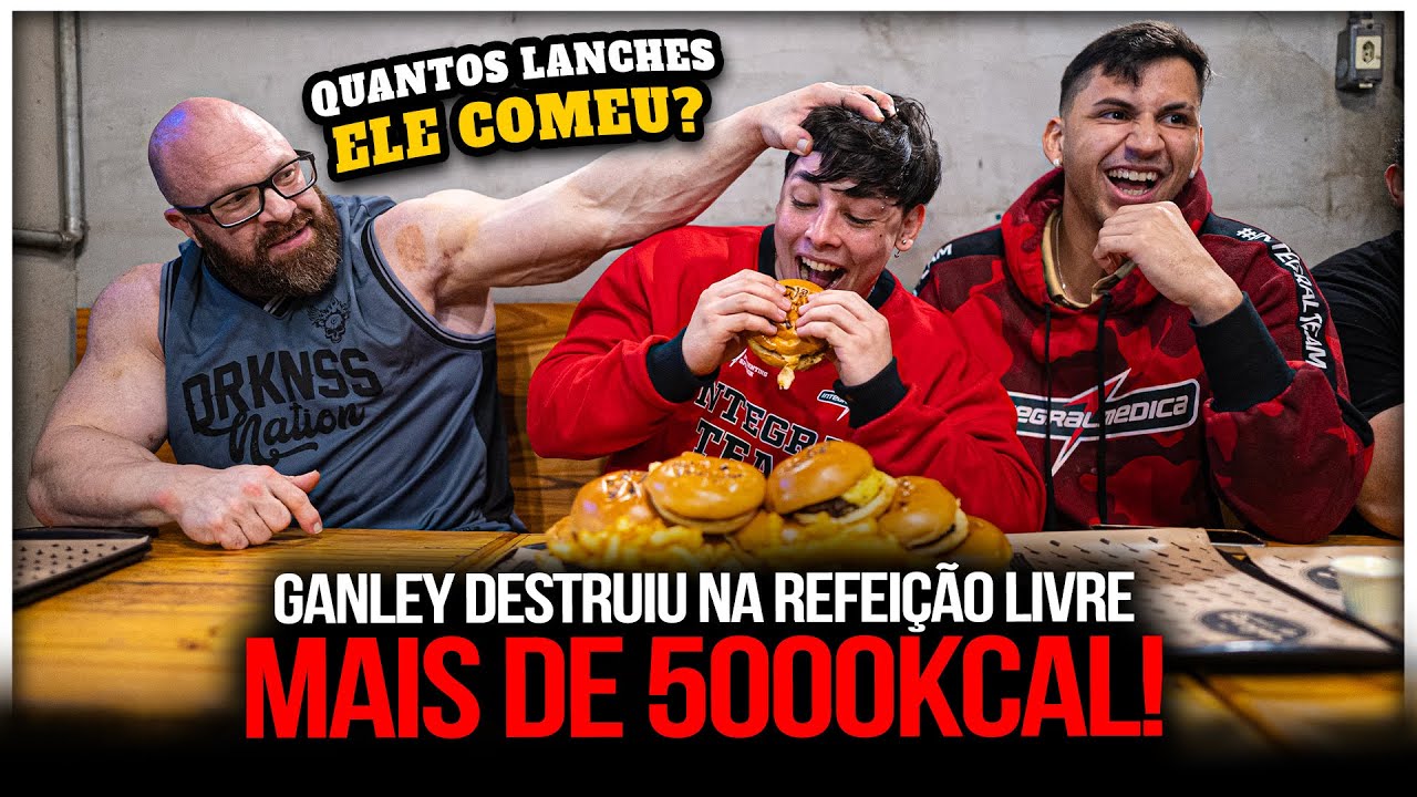 GANLEY COMEU 5.000KCAL DE HAMBÚRGUER!! | *refeição livre*