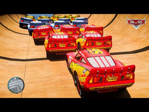 Crazy Rayo Lightning McQueen Car Crashes Ep.72 - GTA 4