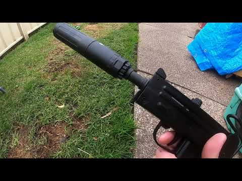 test firing my new Mac11 CO2 blaster.