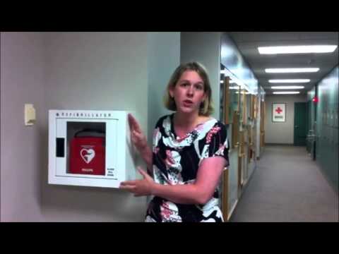 Mission Moment: Lifesavers on every floor. New AEDs we hope we never have to use.