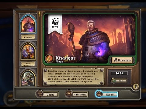 Hearthstone - Khadgar voice over (English) and hero power effect Preview