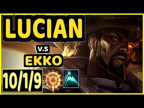 PAPRYZE (LUCIAN) vs EKKO - 10/1/9 KDA MID GAMEPLAY - OC Ranked MASTER
