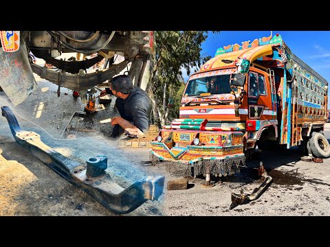 Incredible Truck Front Axle Was Broken How Repaire Emergency Heavy Duty Damaged