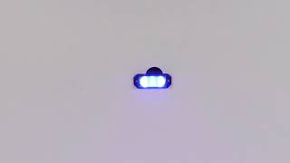 SLIM výstražné LED světlo vnější, modré, 12-24V, ECE R65