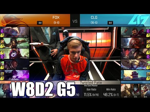 Echo Fox vs CLG | Week 8 Day 2 S6 NA LCS Spring 2016 | FOX vs CLG G2 W8D2 1080p