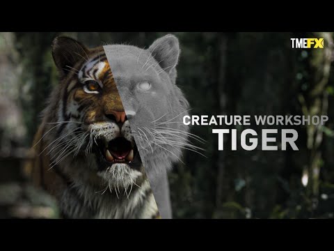 Creature Workshop Tiger | VFX breakdown | TMEFX #tiger #wildlife #vfx #cgi