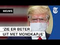Trump weigert mondkapje te dragen bij pers