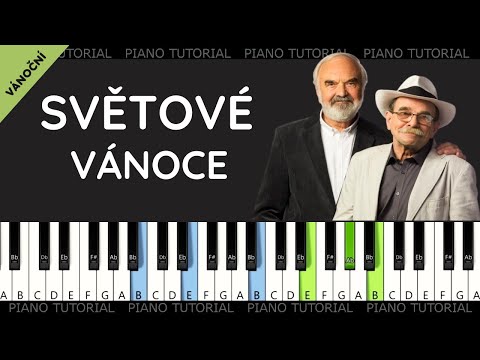 Světové Vánoce - Uhlíř a Svěrák (piano tutorial | klavír | akordy | noty | karaoke | vánoční)