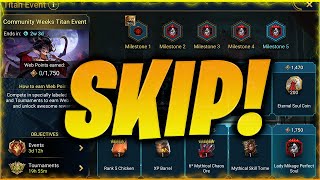 Why i am SKIPPING these events! | RAID SHADOW LEGENDS