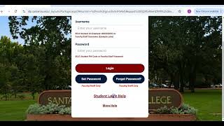 How to recover your SRJC password to log in to your Student Portal