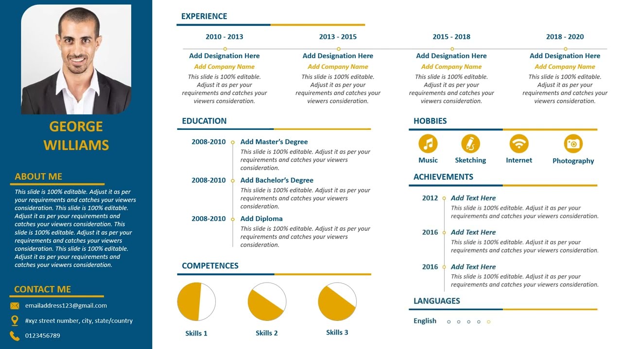 Self Presentation PowerPoint Template | Kridha Graphics