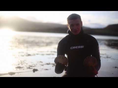 Free Diving for Scallops on the Isle of Skye