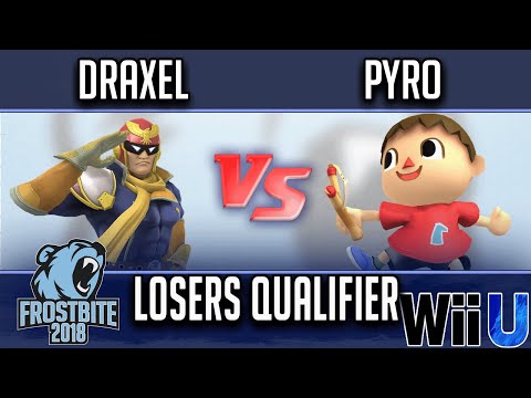 Frostbite 2018 Smash 4 Singles  LOSERS QUALIFIER -  Draxel (Captain Falcon) vs NE | Pyro (Villager)