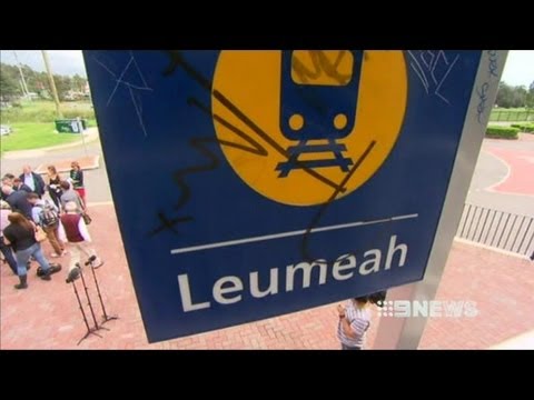 [9 News] Tony Abbott at CityRail Leumeah Station- 9 News Sydney 6PM 2/3/2013
