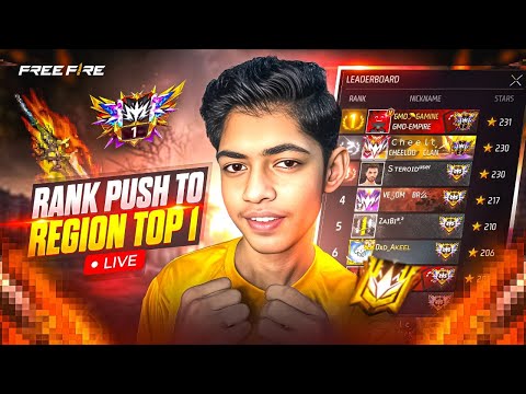 🚀12 Hours Nonstop CS Rank Push | Road To Region Top 1 | Free Fire New Season Live Stream