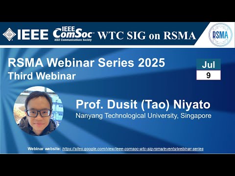 RSMA SIG Talk 23 - Prof. Dusit Niyato